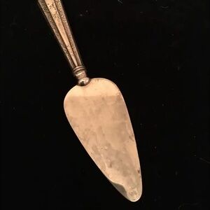 Hammered Silver Cheese Server - Vintage Style